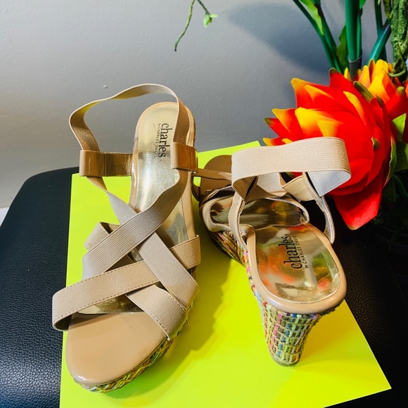 Charles by David Charles  Multi Color wedge Heels - Picture 4 of 8